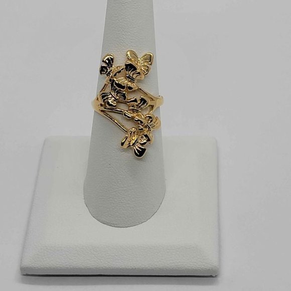 Brazilian 18k Gold Filled Multi Butterfly Ring - Picture 4 of 4
